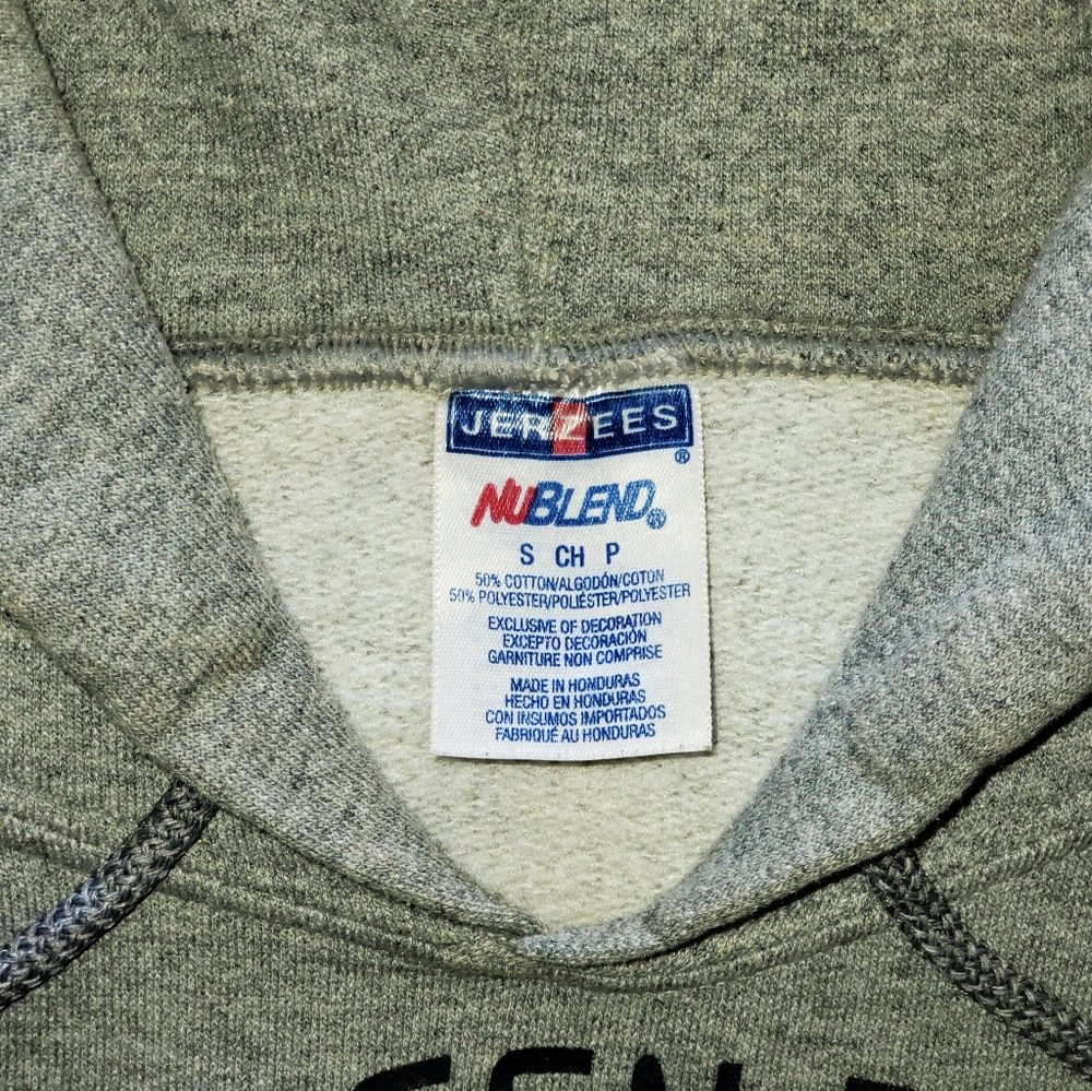 ‼SOLD‼ VTG Screen Printing Skull Cropped Hoodie - Picture 6 of 8